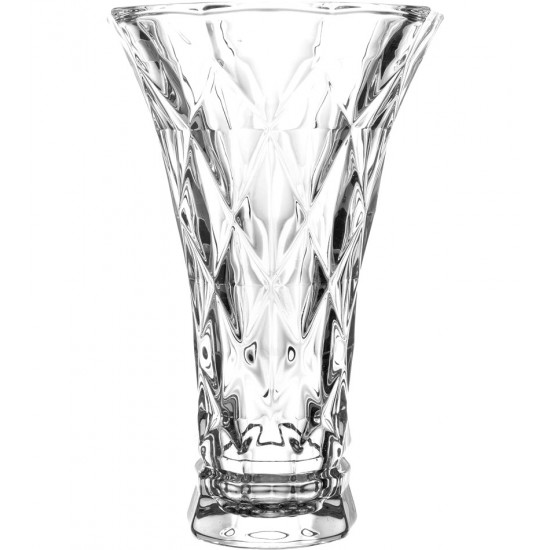 Vaso 25cm Por 15cm De Vidro Diamond